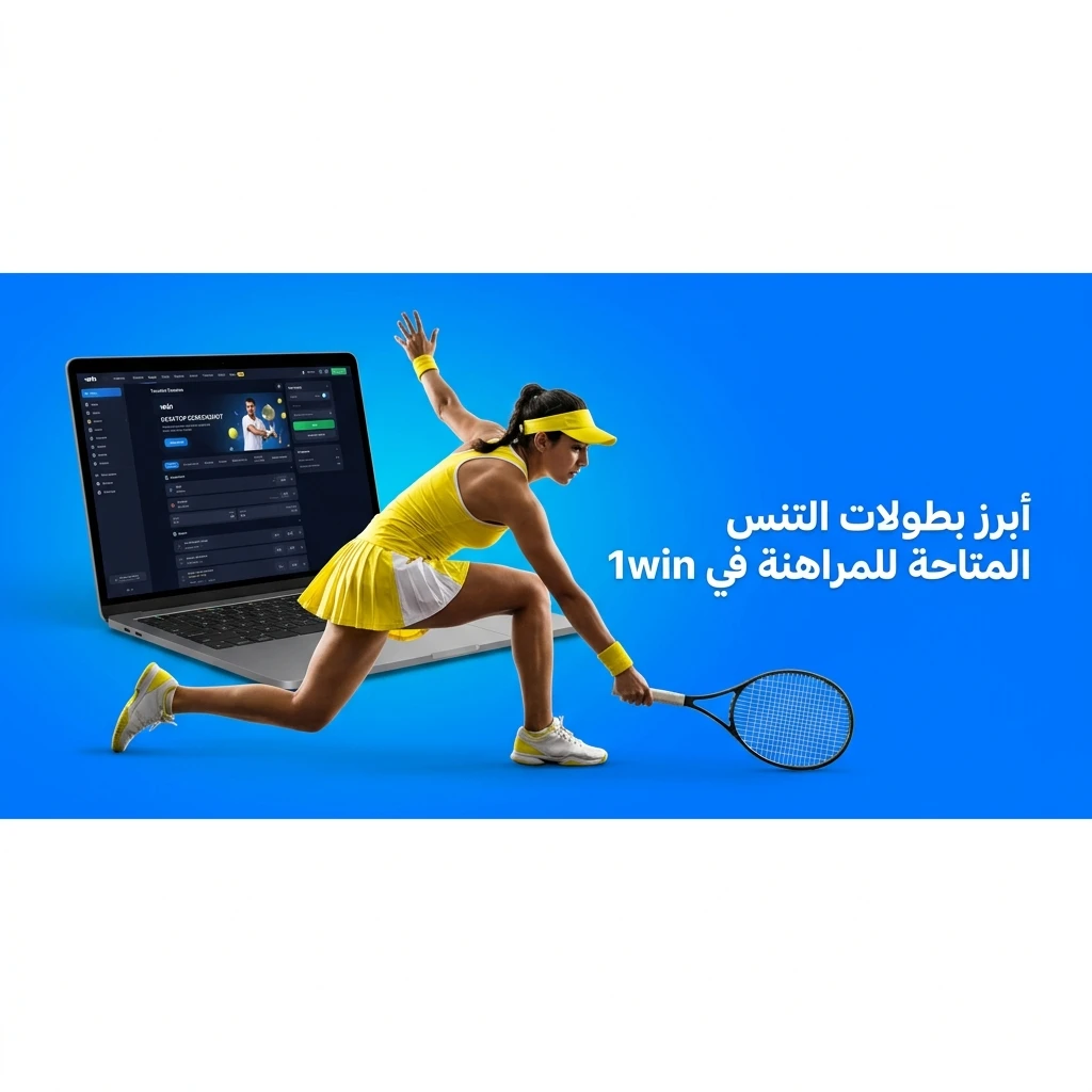 بطولات التنس الكبرى المتاحة للمراهنة في 1win من غراند سلام إلى ATP وWTA
